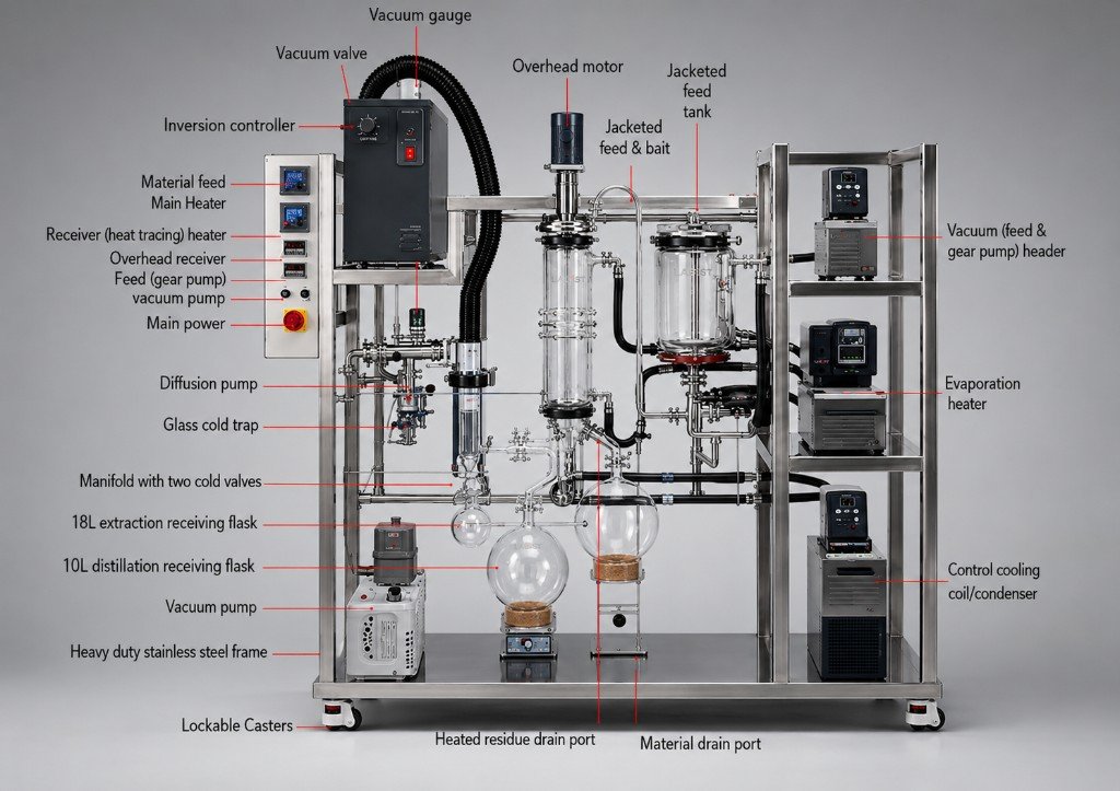 Simple / Flash Distillation Unit system assembly