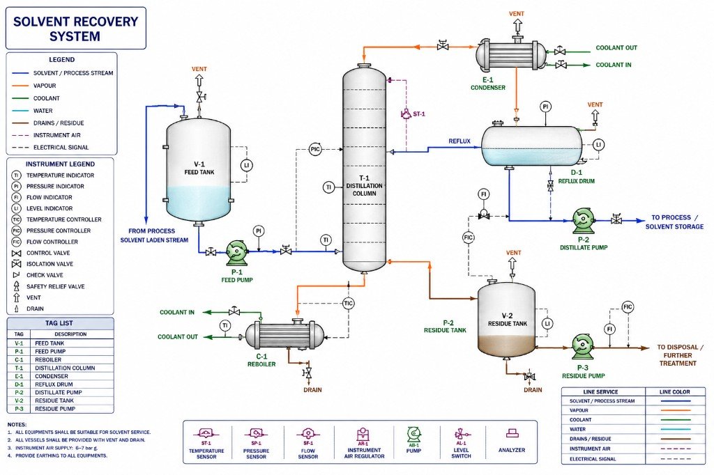 Solvent Recovery System system assembly